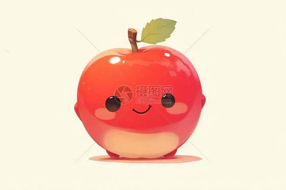 笑容满面的苹果图片