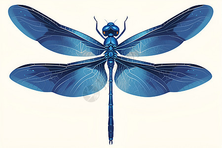 深蓝色的蜻蜓图片