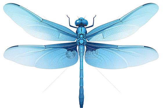 设计的蓝色蜻蜓图片