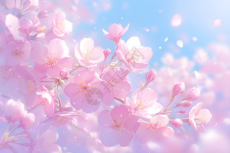 粉色樱花海图片