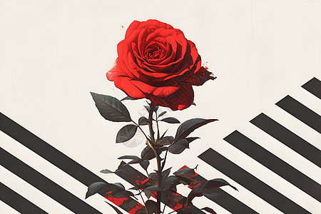 红玫瑰之美图片