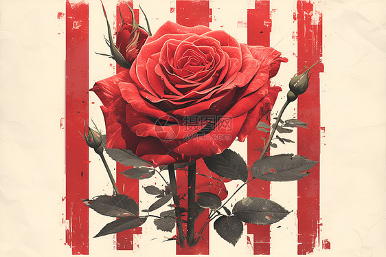 精致的红色玫瑰图片