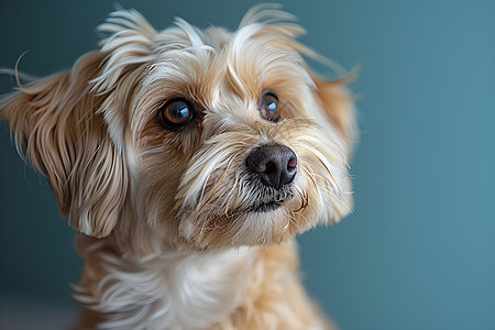 萌犬凝视远方图片