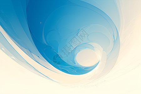 蓝白交织的环形创意艺术图片