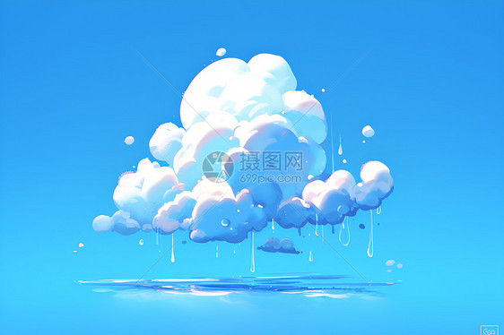 漂浮在空中的云朵图片