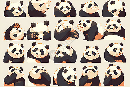温柔的熊猫图片