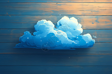 木板上的云朵图片