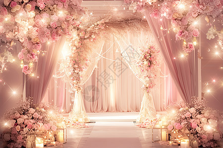浪漫温馨的玫瑰婚礼图片
