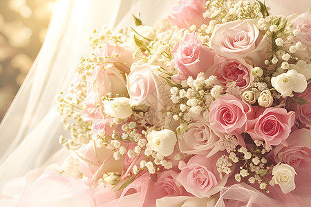 婚礼中的玫瑰花卉图片