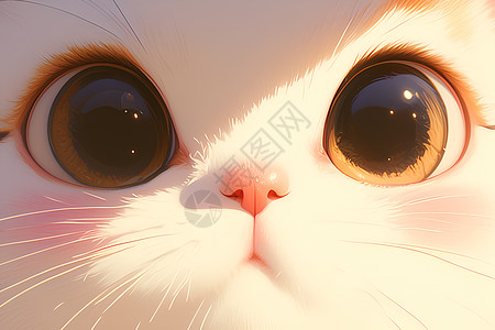 绘画的可爱小猫插图图片