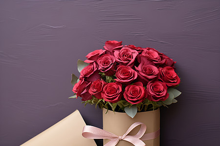 浪漫玫瑰花束图片
