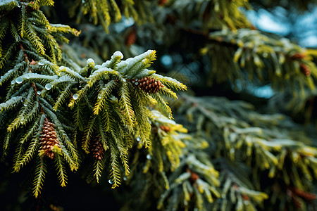 冬日松树图片