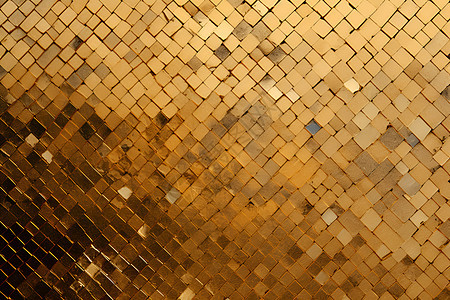 黄金光耀的墙上闪耀着两个时钟的金属艺术拼贴图片