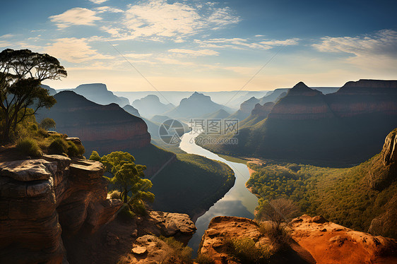 峡谷里的河流图片