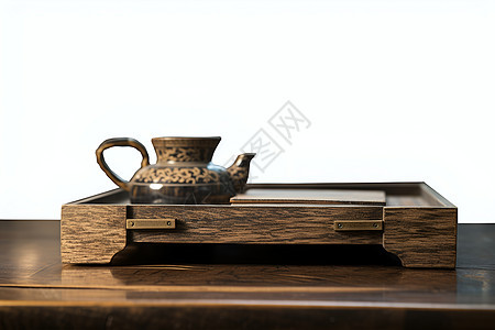 木质的茶具图片