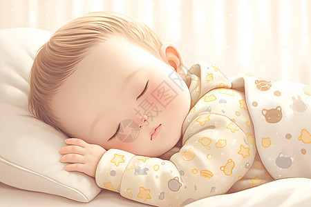 悠然入睡的宝宝背景图片