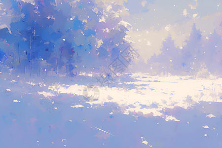 冬日奇幻雪景图片