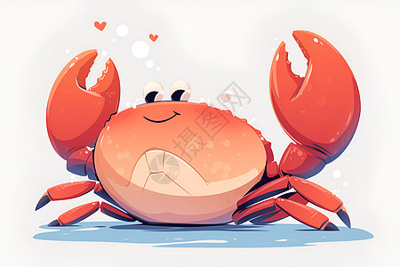 开心的卡通螃蟹图片