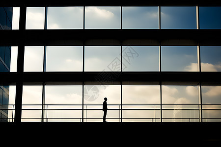 高楼上的男人背景图片