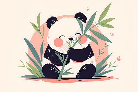 可爱的小熊猫插图图片
