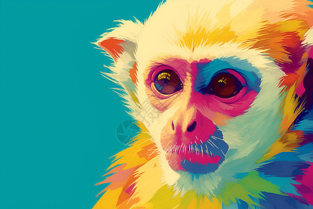色彩斑斓的猴子图片