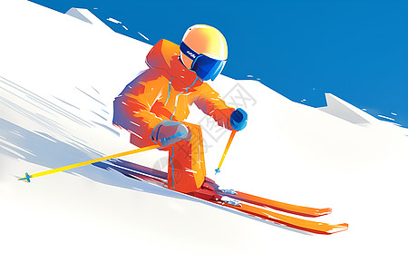 山坡上的滑雪者图片