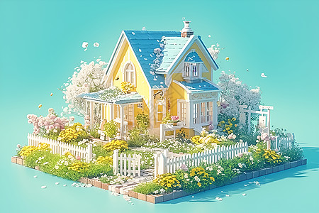 彩色小屋的世界图片