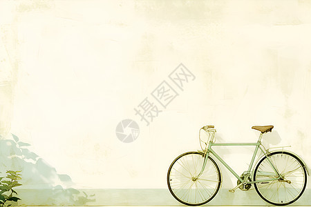 简约背景上的自行车图片