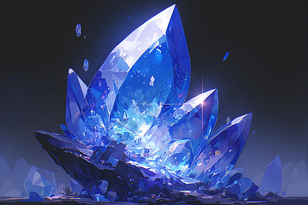 巨大的蓝色水晶图片
