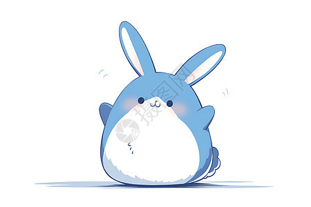 可爱的蓝色小兔子图片