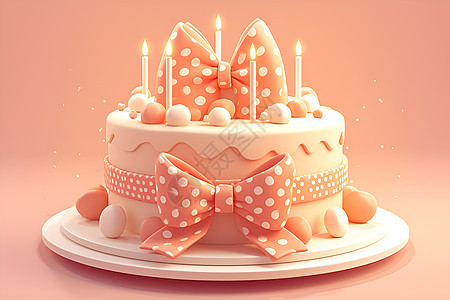 幸福洋溢的生日蛋糕图片