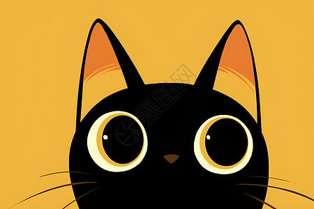黑猫大眼睛的迷人形象图片