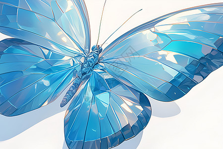 展翅飞舞的蓝蝶图片