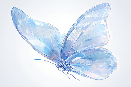 水晶般的蓝彩蝶图片