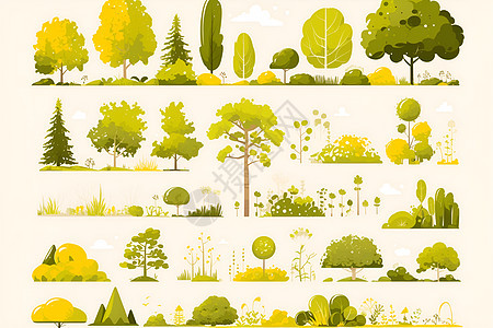 各种树木图标图片