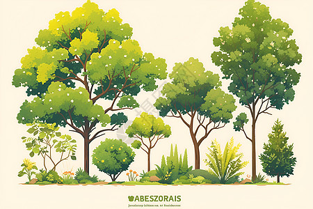 设计的绿树树木图片