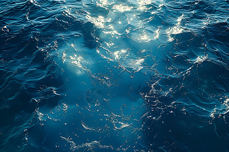 展示的蓝色水面图片