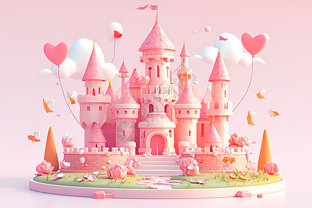 粉色的粘土城堡图片