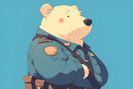 快乐的熊熊警察图片