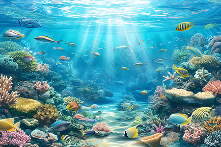 绚丽的海底仙境图片