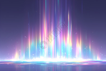 梦幻的彩虹瀑布图片