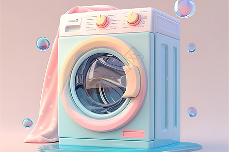 彩色的洗衣机图片
