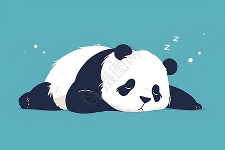 午睡中的熊猫图片