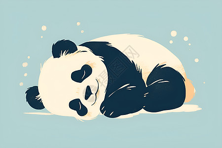 沉睡中的熊猫图片