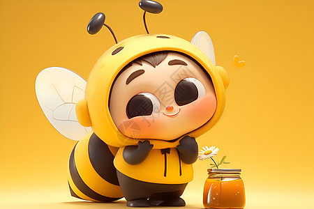 可爱的卡通蜜蜂图片