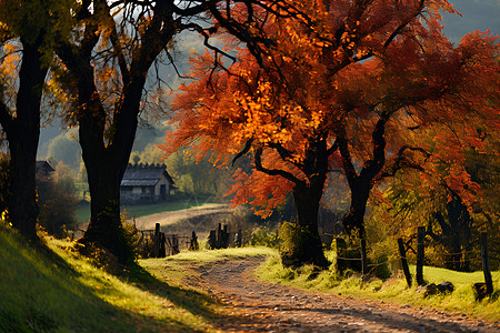 秋天山野的美景图片