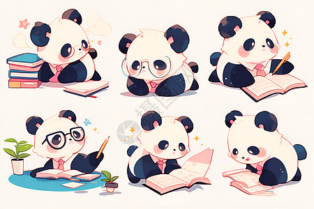 可爱熊猫角色图片
