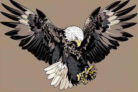 自由飞行的老鹰背景图片