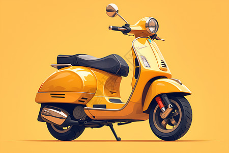 活泼的黄色摩托车图片