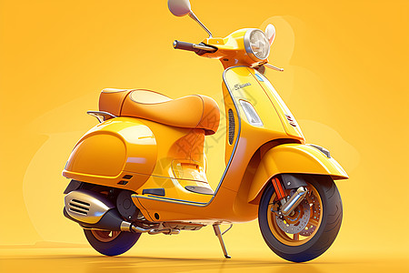 黄色摩托车图片